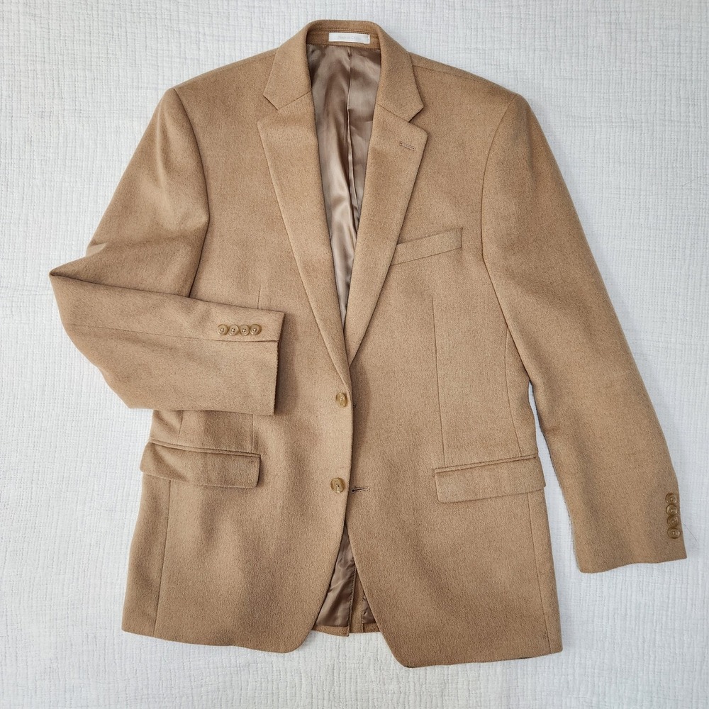 Lauren Ralph Lauren Tan Wool Two-Button Blazer, Mens 42-44R